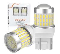 OBOLED T20 LED Bulbs W21W 7440 7443 992 78SMD Replacement Bulbs for Auto Backup Reverse Lights Tail Brake Parking Turn Signal Lights DRL Daytime Running Light 12V 24V 6500K White 2Pcs