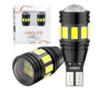 OBOLED W16W LED Bulb CANBUS Error Free T15 955 921 912 Wedge Super Bright Non-Polarity Replacement Bulbs for Car LED Reverse Light Backup Parking Lights 12V 24V 6500K White 2Pcs