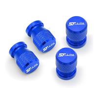 OBONG 4 Pcs Alloy Car Valve Caps Compatible with for Ford ST Line Focus X 2 3 Mondeo Fiesta Kuga MK2 MK3 MK4 Tyres Dust Leak-Proof Accessories,E