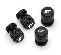 OBONG 4 Pcs Alloy Car Valve Caps Compatible with for Ford ST Line Focus X 2 3 Mondeo Fiesta Kuga MK2 MK3 MK4 Tyres Dust Leak-Proof Accessories,H