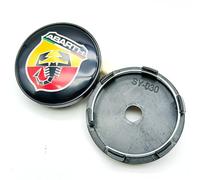 OBONG 4Pcs Car Hub Centre Caps Wheel Center Cap Compatible with for Fiat Punto Abarth 124 125 500 595 696 Stilo Ducato 50mm 60mm Wheel Center Hub Caps Decoration Accessories,A-60mm