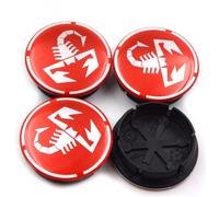 OBONG 4Pcs Car Hub Centre Caps Wheel Center Cap Compatible with for Fiat Punto Abarth 124 125 500 595 696 Stilo Ducato 50mm 60mm Wheel Center Hub Caps Decoration Accessories,J-50mm