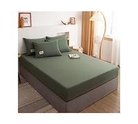 OBONG Twin-xl Fitted Sheet Only California King Size Fitted Bedding 12" Deep Pocket Long Staple Ultra Breathable Softness Sheets (Color : C, Size : Queen)