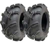 Obor 25x10.00-12 (255/65-12) Scoprio ATV Mud Tyres, WU24, 6 Ply, Set of 2 | 190kg load per unit, 642mm diameter, 30mm tread, centre lugs, digs out of muddy terrain, 7psi