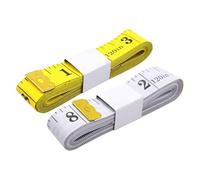 Oboteny 2Pcs Tape Measure Measuring Tape for Body, 120-Inch Double Scale Sewing Flexible Ruler for Weight Loss Body Measurement Tailor Craft Vinyl Body Measurement Tape(White, Yellow)