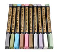 Obotsnoi 10 Pcs Metallic Marker Pens Colorful Highlighters Portable Art Drawing Set for Kids Cards Making Party Invitations Colorful Markers Tip for Teachers Kids Note Taking Coloring Journaling
