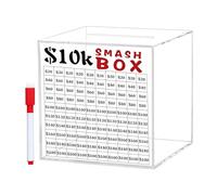Obotsnoi 10k Smash Box for Money Piggy Banks for Adults Save $10000 Saving Challenge Easy and Fun Way to Save $10000 Adult Saver