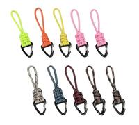 Obotsnoi 10lots Durability Paracord Wrist Rope Car Keychains Pendants Antiloss Keychains For Various Situations Durability Paracord Rope