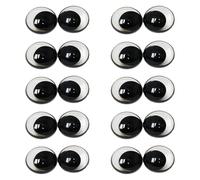 Obotsnoi 10x Natural Looking Doll Eye Flat Eyes With Screw Back For Craft Figure Doll And Model Making Accessories Life Like Eyes