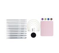 Obotsnoi 12Pcs Tunisian Crochet Hook with Cable 3.0mm-10mm Interchangeable Tunisian Knitting Needle for Beginner Knitting Crochet Professional Hook