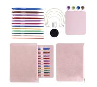 Obotsnoi 12Pcs Tunisian Crochet Hook with Cable 3.0mm-10mm Interchangeable Tunisian Knitting Needle for Beginner Knitting Crochet Professional Hook Set for and Weaving