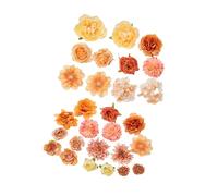 Obotsnoi 28/49Pcs Artificial Flower 4-10cm Realistic Flower Buds For Wedding Bouquets Baby Showers Decoration Hair Accessories Handmade Silk Rose Set