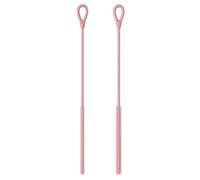 Obotsnoi 2Pcs Double Size 6mm+9mm Baby Bottle Brush Set With Extended Grip Handle And Bendable Steel Cores Silicone Straw Brushes Double Size Straw Brush For Narrow Tube