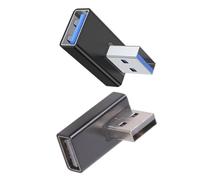 Obotsnoi 2Pcs Fast Speed USB3.0 Adapter Left and Right Bend for Data Transfer and Charging on Laptop PowerBank Fast Charging Adapter