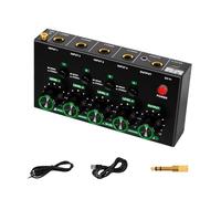 Obotsnoi 4 Channel Sound Mixer Metal Case Precise Control Knobs Seamlessly Integration Streaming For Podcasting Live Streaming Mixer