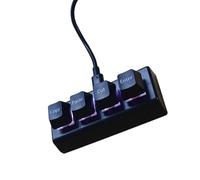 Obotsnoi 4 USB Corded Keyboard Cut Copy Select Durability for Schools and Offices Gamers and Data Entry Corded Small Keyboard