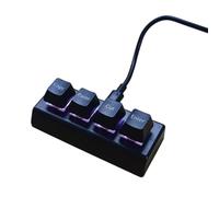 Obotsnoi 4 USB Corded Keyboard Cut Copy Select Durability for Schools and Offices Gamers and Data Entry Space Saving Keyboard