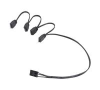 Obotsnoi 4pin To 5V 3Pin Flexible ARGB Splitter Cable For HDLL120 Managing Multiple ARGB Devices With Ease And Efficiency PC Lighting Control