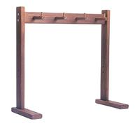 Obotsnoi 5 Hook Wooden Wind Chimes Rack Multipurpose Easy Assembly Display Stand Gongs Holder for Meditations Room Garden Decors Hanging Wind Chimes Holder