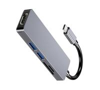 Obotsnoi 5 In 1 USB C Digital Multiport Adapter Dongle Fit Various Device Splitter Dongle With USB2.0 Port Adapter Card Reader
