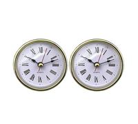 Obotsnoi 65mm Small Clock Insert With Round Movement And Easy To Read Arabic/Optional Numerals In Gold/Silver Home Decoration Clock
