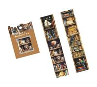 Obotsnoi 6Rolls Bookshelf Decorative PET Tape 40mmX2m Scrapbooking Sticker For Journal Planner Notebook Photo Album Decoration Mystical Collage Sticker