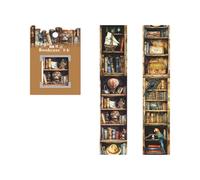 Obotsnoi 6Rolls Bookshelf Theme Decorative Tape 40mmX2m Scrapbooking Decoration Sticker For Journal Planner Notebook Wrapping Mystical Collage Sticker