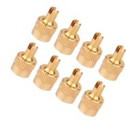 Obotsnoi 8PCS Copper Stem Caps Threaded Secure Seal, Rustproof Covers for Auto Motorcycle Bike Tires Motorcycle Tire Valves Covers
