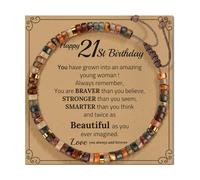 Obotsnoi Adjustable Handmade Stone Decoration For All Ages Featuring A Blessing Card And Multiple Color Addition Friendship Gathering Gifts