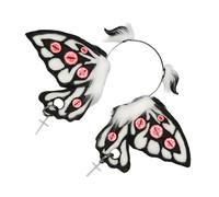 Obotsnoi Anime Hairband For Party Japanese Moth Wing Hairhoop Halloween Theme Event Hairband Masquerades Dressingup Headpiece Halloween Dressingup Headwear