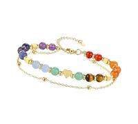 Obotsnoi Artisanal Double Thread Stone Sphere Bangle Tender Heart Plan Natural Jewelry Modifiable Chain for Women Two Rank Sphere Jewelry