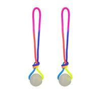 Obotsnoi Bright Glowing Dogs Toy Ball Puppies Interactively Chew-Resistant Cotton Rope Hand-Pulled Treat Ball Reflective Chewing Heavy Type Puppy Teething Promotes Dentals Health and Mental
