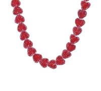 Obotsnoi Colorful Love Candy Resin Collarbone Necklace Unique Design Lightweight Fashion Neck Chain Jewelry Women Trendy Collarbone Chain Accessory