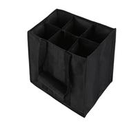 Obotsnoi Compact 6 Bottle Organizers with Reinforced Handles Portable Sturdy Fabric Drink Carriers Bag for Family Gatherings User Friendly Wine Storage Organizers
