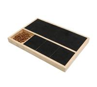 Obotsnoi Composite Wood Dog Nails Scratch Board with Pull Out Treat Box for Gentle Grooming and Training Gentle Dog Nails Care Board with Pull Out Food Container