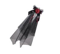 Obotsnoi Contemporary Halloween Veil Soft Fabric Headpiece Fashion Hair Decoration For Long Event Costume Parties Elegant Halloween Hair Accessory