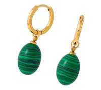 Obotsnoi Contemporary Ombres Pattern Stone Necklace with Coordinating Earrings Simple Elegant Accessories for Daily Wear Stone Necklace Earrings