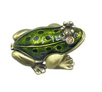Obotsnoi Creative Treefrog Molded Chaplet Jewelry Storage Box Permanent Metal Mixture Decorative Owner for Circlets Necklaces Home Deck Creative Jewelry Box Present
