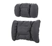 Obotsnoi Ergonomic Adjustable Automotive Headrest And Lumbar Pillow Set Soft Breathable Leatherette Design For Car Fatigue Relief Car Headrest Pillow And Lumbar Cushion