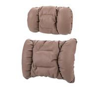 Obotsnoi Ergonomic Adjustable Automotive Headrest And Lumbar Pillow Set Soft Breathable Leatherette Design For Car Fatigue Relief Car Headrest Pillow And Lumbar Cushion