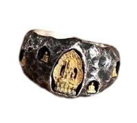 Obotsnoi Fashionable Couple Jewelry Alloy Texture Traditional Craftsmanship Rings For Youthful Women And Couples Handmade Hammered