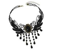 Obotsnoi Fit Gothic Lace Necklace for Lightweight All Day Use Versatile in Parties Work and Social Settings Gothic Dark Lace Necklace