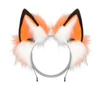 Obotsnoi Furry Foxes Ears Headband And Furry Tail Set For Halloween Costume Parties Comfortable Soft Adjustable For Kids Adults Foxes Ear And Tail Accessories