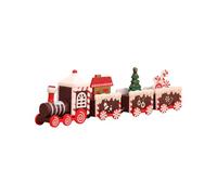Obotsnoi Hand Carved Wooden Holiday Train Display Toy Ornament For Seasonal Home Decoration And Decorative Kids Room Accent Wooden Christmas Decoration Storage Friendly Design