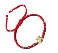 Obotsnoi Handmade Red Cord With Lucky Knot Pendant And Bells For New Year Blessings And Daily Wear Cultural Wristband For Festivals