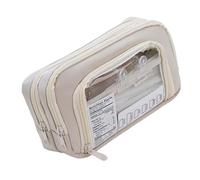 Obotsnoi High Capacity Pen Bag Multi Layered Pencil Case Multi Compartments Marker Pen Organizers Art Supplies Bag Oxford Fabric Pencil