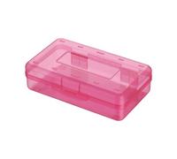 Obotsnoi High Capacity Pencil Case Water Resistant Clear Pen Storage Box Hard Pen Case Art Marker Organizers Colored Pencil Storage Box with Lid