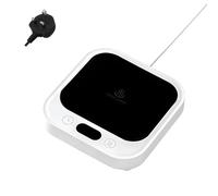 Obotsnoi Intelligent Car Off Cup Warmer with 8H Clock Large Heating Area ABS Metal Construction Safe Power Efficient Temperature Warmer Coffee Stove Not Slip Base