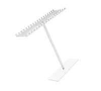 Obotsnoi Jewelry Organiser With 36 Hooks Clear Acrylic For Necklaces Bracelets Rings Hair Accessories Stable Base Display Shelf Easy Assembly Jewelry Holder With Screws