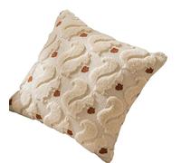 Obotsnoi Luxurious Pillow Cover Plushie Leaf Texture Modern Aesthetic 45x45cm Durability Soft Home Accessory Modern Leaf Design Cushion Case